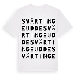 Svärtinge udde ordlek t-shirt – ekologisk bomull t-shirt från Pinshirt