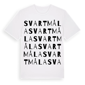 Svartmåla ordlek t-shirt – ekologisk bomull t-shirt från Pinshirt