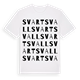 White t-shirt med Svartsvall ordlek t-shirt