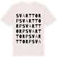 Vintage White t-shirt med Svarttorp ordlek t-shirt