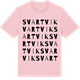 Pink Cotton t-shirt med Svartvik ordlek t-shirt