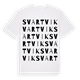 White t-shirt med Svartvik ordlek t-shirt