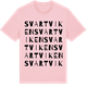 Pink Cotton t-shirt med Svartviken ordlek t-shirt
