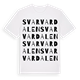White t-shirt med Svarvardalen ordlek t-shirt