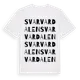 White t-shirt med Svarvardalen ordlek t-shirt