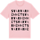 Pink Cotton t-shirt med Svarvarhemmet ordlek t-shirt