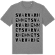 Mid Heather Gray t-shirt med Svarvarhemmet ordlek t-shirt