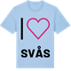 Blue Soul t-shirt med Jag älskar Svås t-shirt stort tryck