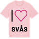 Pink Cotton t-shirt med Jag älskar Svås t-shirt stort tryck