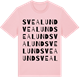 Pink Cotton t-shirt med Svealund ordlek t-shirt