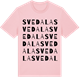 Pink Cotton t-shirt med Svedala ordlek t-shirt