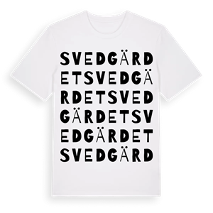 Svedgärdet ordlek t-shirt – ekologisk bomull t-shirt från Pinshirt