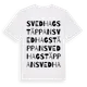 White t-shirt med Svedhagstäppan ordlek t-shirt