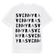 White t-shirt med Svenmyra ordlek t-shirt