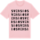Pink Cotton t-shirt med Svensbo ordlek t-shirt