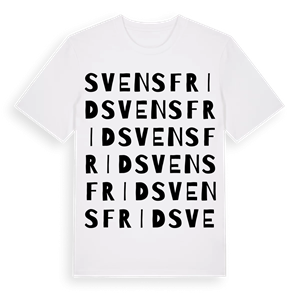 Svensfrid ordlek t-shirt – ekologisk bomull t-shirt från Pinshirt