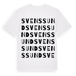 Svenssund ordlek t-shirt – ekologisk bomull t-shirt från Pinshirt