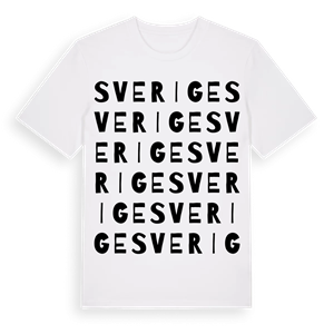 Sverige ordlek t-shirt – ekologisk bomull t-shirt från Pinshirt