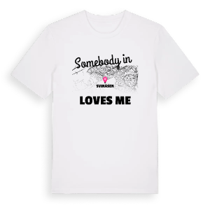 Någon i Svinåsen älskar mig t-shirt – ekologisk bomull t-shirt från Pinshirt