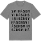Mid Heather Gray t-shirt med Svinåsen ordlek t-shirt