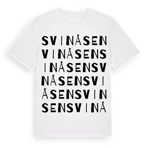 Svinåsen ordlek t-shirt – ekologisk bomull t-shirt från Pinshirt