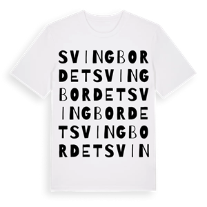 Svingbordet ordlek t-shirt – ekologisk bomull t-shirt från Pinshirt