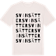 Vintage White t-shirt med Svinsätter ordlek t-shirt
