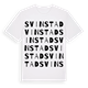 White t-shirt med Svinstad ordlek t-shirt
