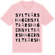 Pink Cotton t-shirt med Syltbärshagen ordlek t-shirt