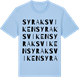 Blue Soul t-shirt med Syraksviken ordlek t-shirt