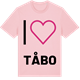 Pink Cotton t-shirt med Jag älskar Tåbo t-shirt stort tryck
