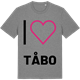 Mid Heather Gray t-shirt med Jag älskar Tåbo t-shirt stort tryck