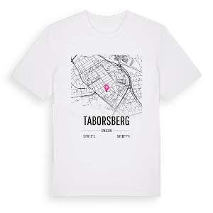 Taborsberg karta t-shirt – ekologisk bomull t-shirt från Pinshirt