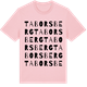 Pink Cotton t-shirt med Taborsberg ordlek t-shirt