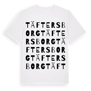 Täftersborg ordlek t-shirt – ekologisk bomull t-shirt från Pinshirt