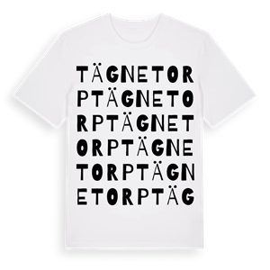 Tägnetorp ordlek t-shirt – ekologisk bomull t-shirt från Pinshirt
