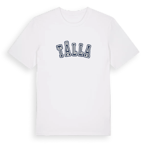 Tälla college t-shirt – ekologisk bomull t-shirt från Pinshirt