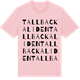 Pink Cotton t-shirt med Tallbackaliden ordlek t-shirt