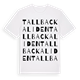 White t-shirt med Tallbackaliden ordlek t-shirt