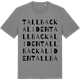 Mid Heather Gray t-shirt med Tallbackaliden ordlek t-shirt