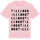 Pink Cotton t-shirt med Tallborg ordlek t-shirt