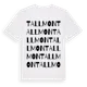 White t-shirt med Tallmon ordlek t-shirt