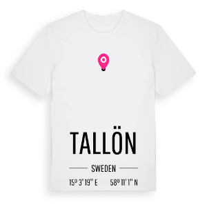 Tallön karta t-shirt – ekologisk bomull t-shirt från Pinshirt