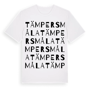 Tämpersmåla ordlek t-shirt – ekologisk bomull t-shirt från Pinshirt