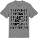 Mid Heather Gray t-shirt med Täppäng ordlek t-shirt