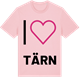 Pink Cotton t-shirt med Jag älskar Tärn t-shirt stort tryck