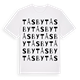 White t-shirt med Tåsby ordlek t-shirt