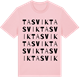 Pink Cotton t-shirt med Tasvik ordlek t-shirt