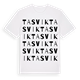 White t-shirt med Tasvik ordlek t-shirt