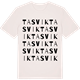 Vintage White t-shirt med Tasvik ordlek t-shirt